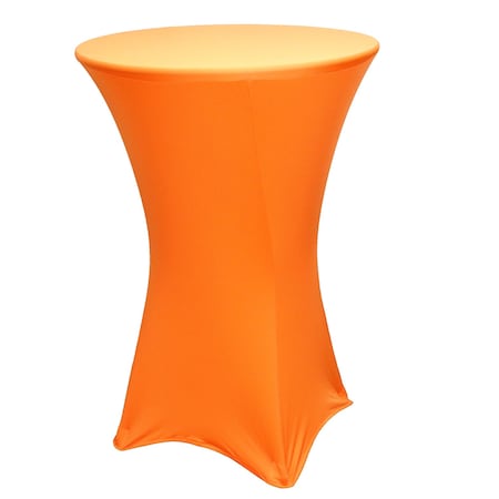 Atlas Commercial Products Spandex Fitted Stretch Table Cover for 30" Cocktail Table, Orange SP-CTC-05